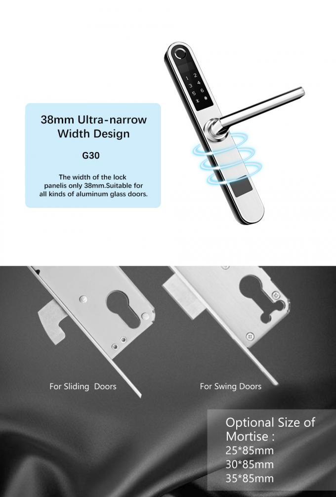 Van de het Wachtwoordvinger van de manier het Slimme RFID Kaart Slot van de het Aftastendeur/het Slot van de de Schommelingsdeur van het Aluminiumglas 1