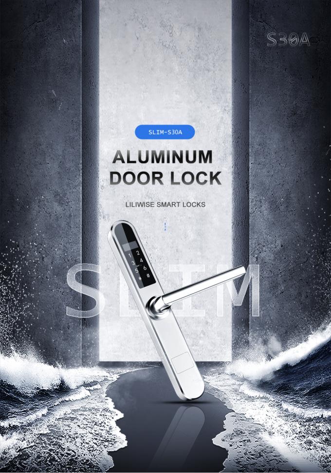 Het intelligente Slot van de Aluminiumdeur, het Zwarte Slot van de het Hotel Zeer belangrijke Kaart van de Aluminiumlegering 0