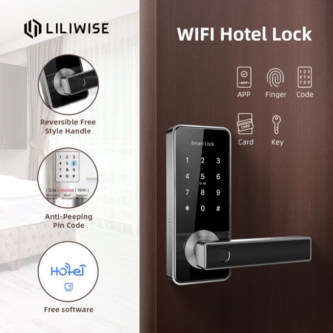 De slimme van het het Slot Intelligente Huis van de Hoteldeur Biometrische Vingerafdruk van Wifi opent 1