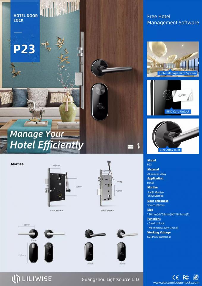 De slimme RFID-Sloten van de Hoteldeur jatten Zeer belangrijke Kaartlezer Security Electronic Room 0