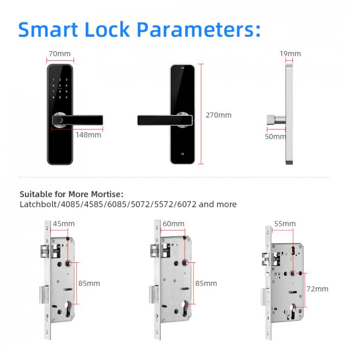 De biometrische van de deursloten van Vingerafdrukliliwise Elektronische Keyless Antidief 1