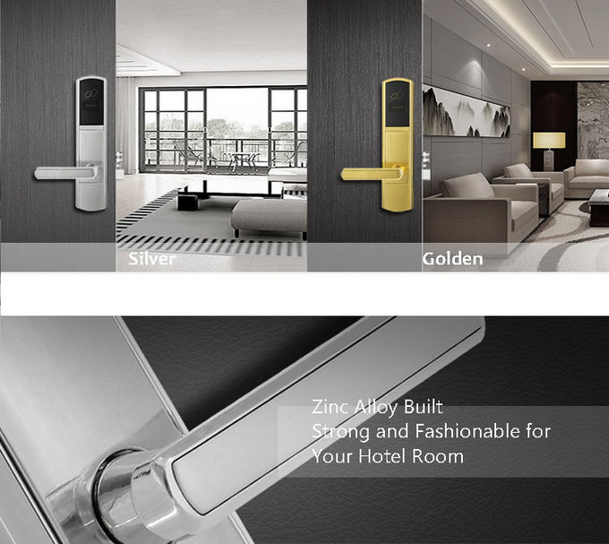 De gouden Sloten van de Hotel Elektronische Deur, van de de Ponsmachinekaart van RFID De Deurslot voor Hotels 1