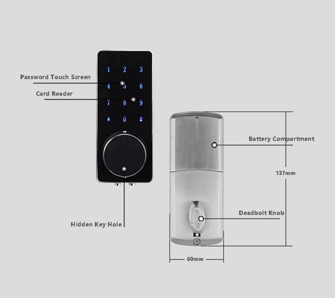 Het slimme van de de Toegangs Automatische Vingerafdruk van Veiligheidswifi Bluetooth Slot van de de Verkoopdeur van Deadbolt Hete 3