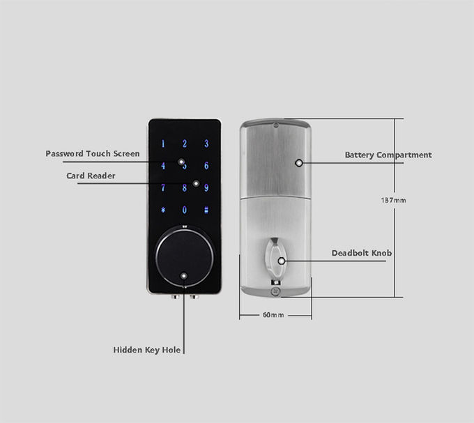APP Slot van de Controle het Verre Voordeur, Slim Zelfsluitend de Deurslot van Bluetooth 3