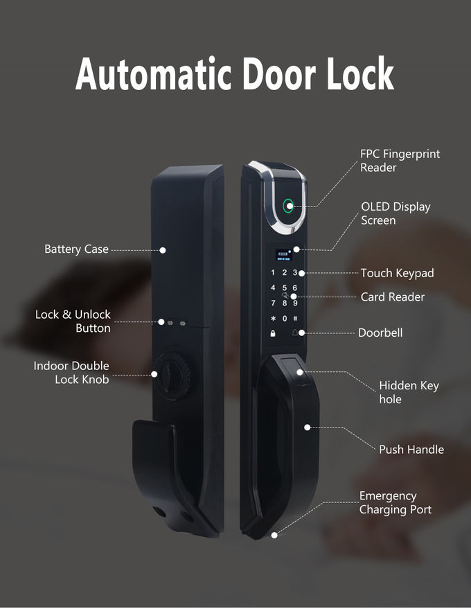 Automatisch de Deurslot van de veiligheids Biometrisch Vingerafdruk met FCC van Tapgatce RoHs 0