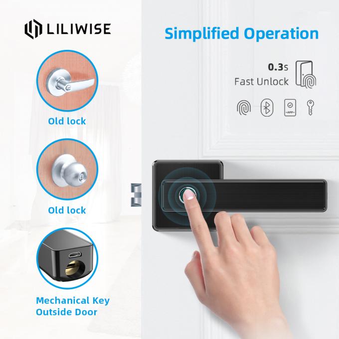 Van het de Deurslot van de Liliwise de Biometrische Vingerafdruk Hoge Veiligheid van WiFi Bluetooth APP 0