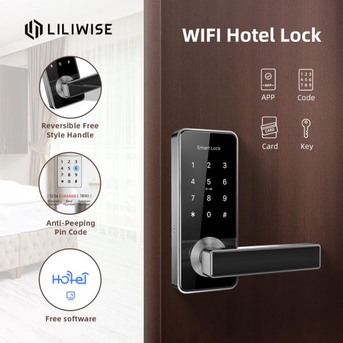 De het Hoteldeur van RFID Wifi sluit Elektronisch van de het Hoteldeur van het Deurhandvat Slim het Slotsysteem 3