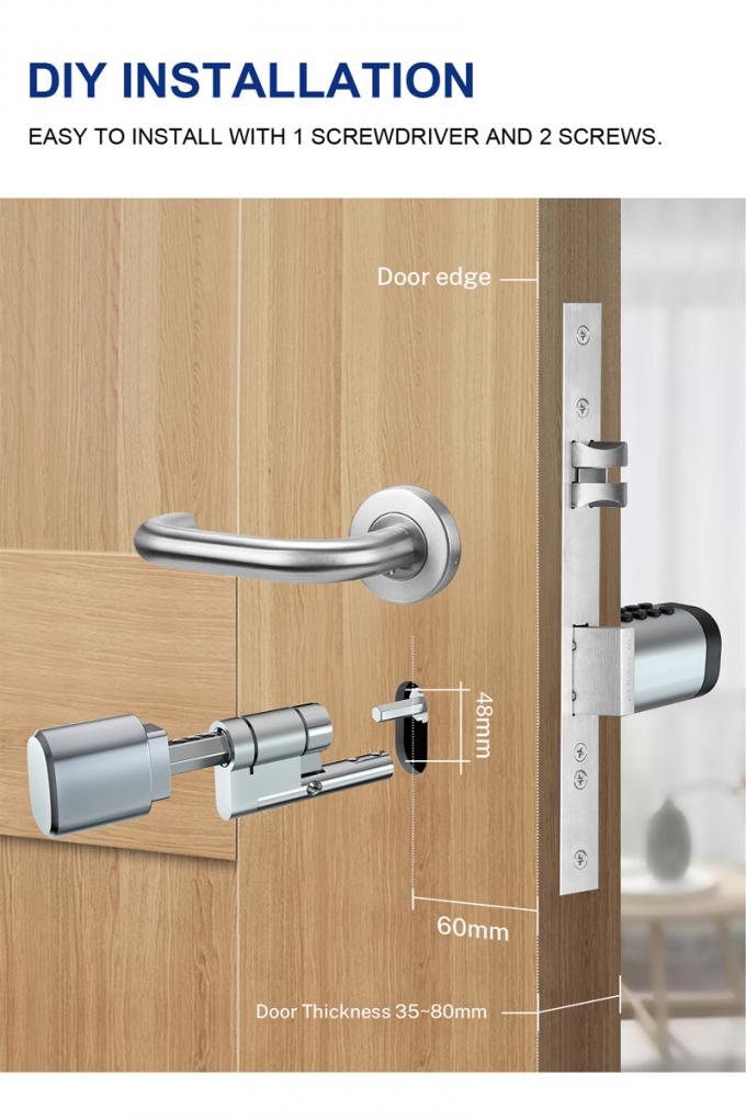 Nieuw ontwerp Veilig en gemakkelijk Digitaal slimme cilinder deur slot 4