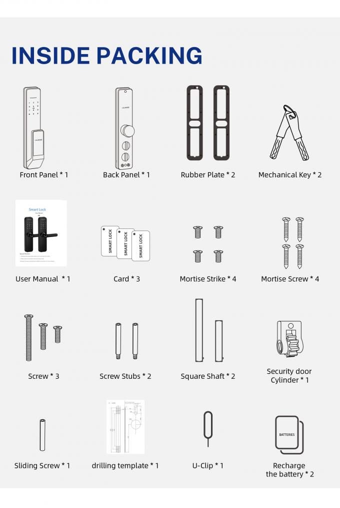 Liliwise New Design Volledig automatisch slot Digitaal elektronisch vingerafdruk slot Tuya APP TTlock Smart Door Lock 34