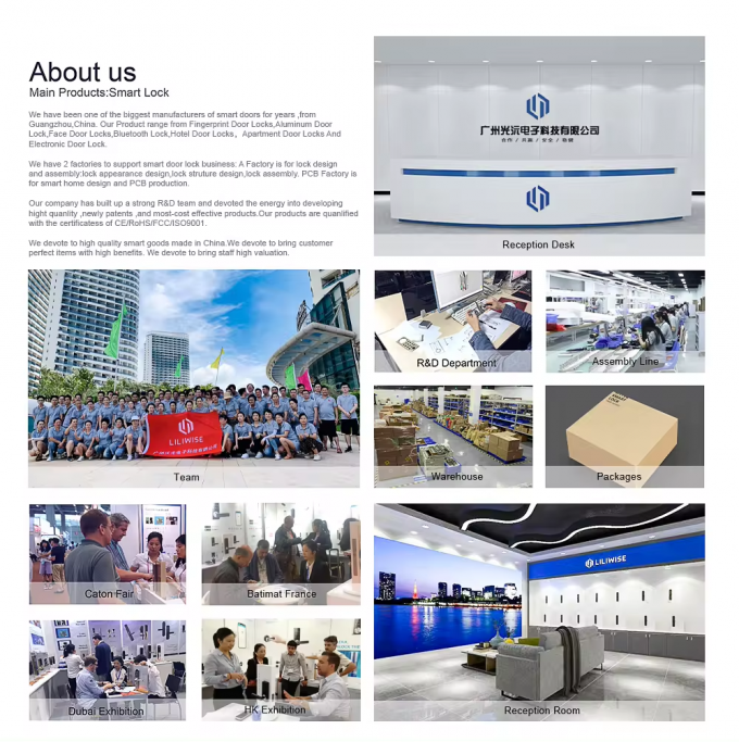 Liliwise New Design Volledig automatisch slot Digitaal elektronisch vingerafdruk slot Tuya APP TTlock Smart Door Lock 56