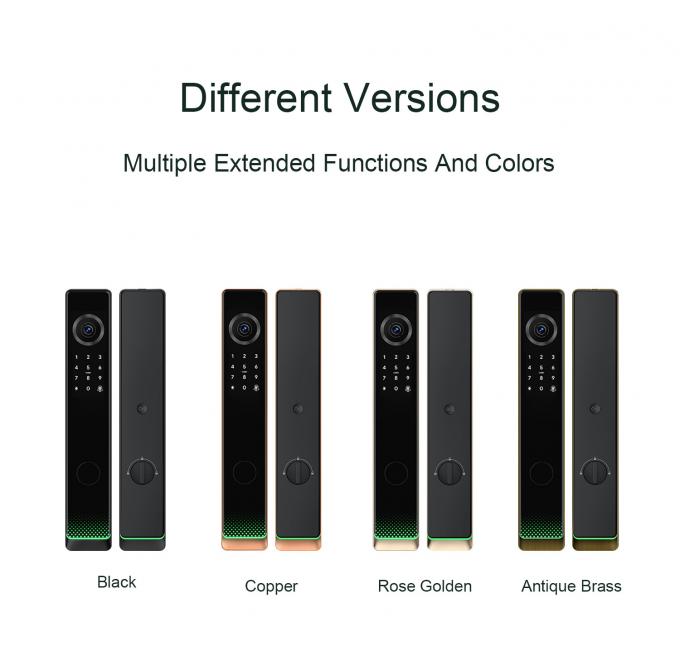 Liliwise Volledig Automatisch Luxe Elektronisch Smart Entry Door Locks Wifi Ble Fingerprint Tuya TTlock Smart Door Lock met Camera 4