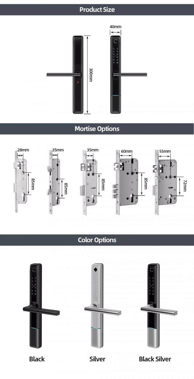 Liliwise Waterdicht Roestvrij staal Digitaal vingerafdruk deur slot TTlock Smart Door Lock BLE Wifi Slim Smart Lock 10