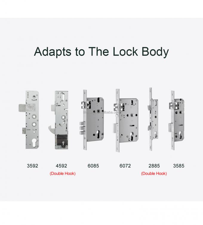 Wifi Remote Ttlock Fingerprint Ultra-slim Aluminum Tuya Sliding Door Smart Locks Digital Slim Smart Lock With App Unlock 6