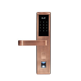 Wood Door Electronic Door Locks Fingerprint Security System Long Battery Life Span