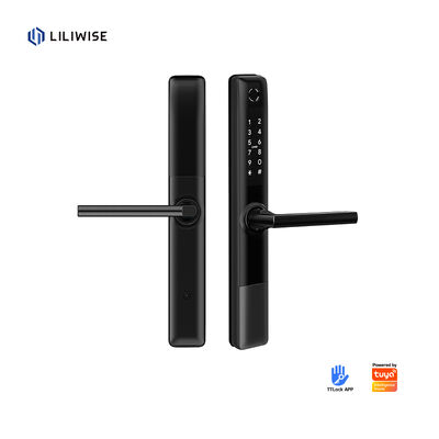 Liliwise Waterproof Tuya APP WiFi BLE Fingerprint Smart Lock Slim deur slot voor smal profiel Aluminium deuren Houten deuren