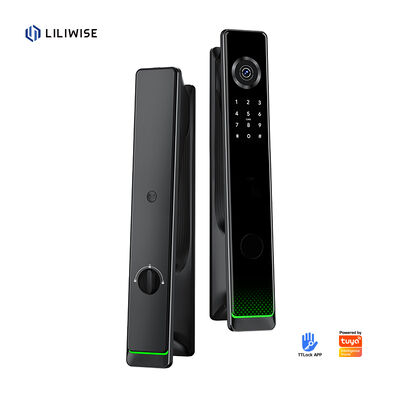 Liliwise 2025 Elektronisch Zwart Smart Gate Lock Buiten Tuya Tt Camera Smart Lock Met Ble Fingerprint Camera Waterdicht